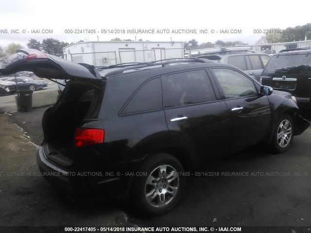 2HNYD28419H522519 - 2009 ACURA MDX TECHNOLOGY BLACK photo 4