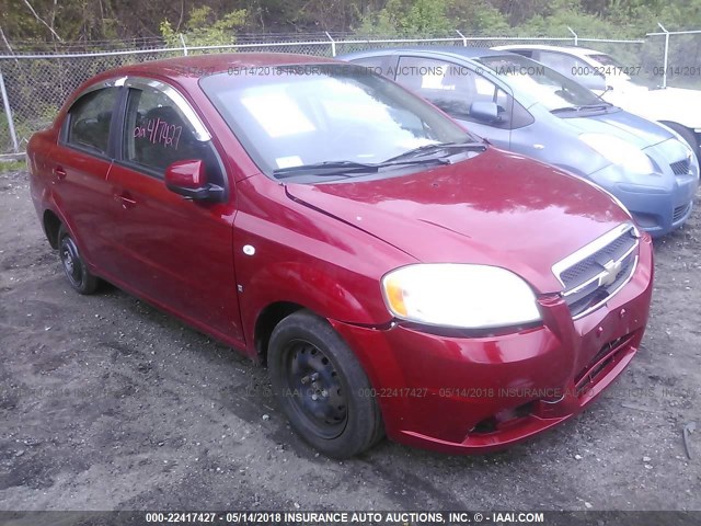 KL1TD56677B083149 - 2007 CHEVROLET AVEO LS RED photo 1