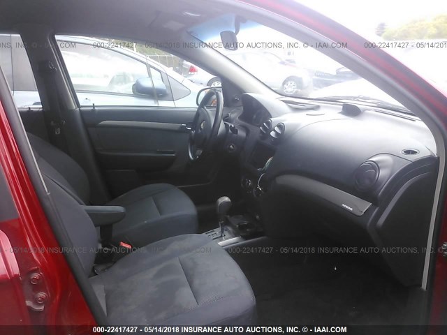 KL1TD56677B083149 - 2007 CHEVROLET AVEO LS RED photo 5