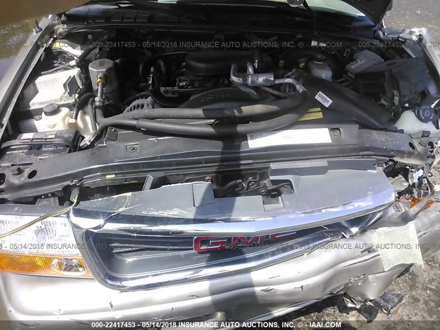 1GKDT13W912104656 - 2001 GMC JIMMY GRAY photo 10