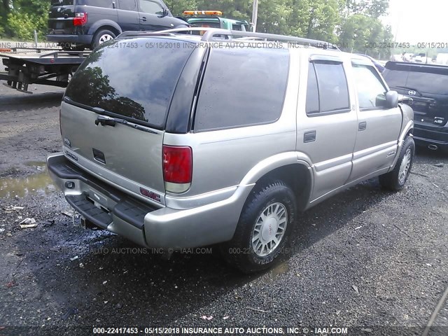 1GKDT13W912104656 - 2001 GMC JIMMY GRAY photo 4