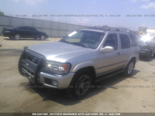 JN8DR09X42W659730 - 2002 NISSAN PATHFINDER LE/SE SILVER photo 2