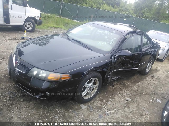 1G2HX54K124134300 - 2002 PONTIAC BONNEVILLE SE BLACK photo 2