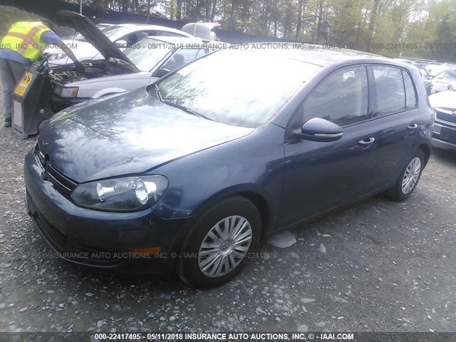 WVWDB7AJ5DW108287 - 2013 VOLKSWAGEN GOLF BLUE photo 2