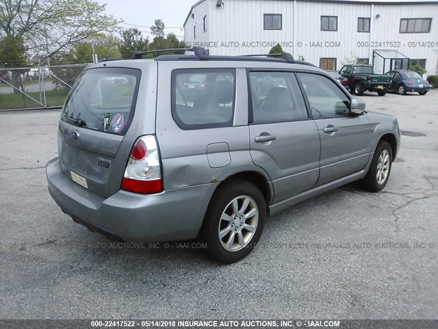 JF1SG65646H712581 - 2006 SUBARU FORESTER 2.5X PREMIUM GRAY photo 4