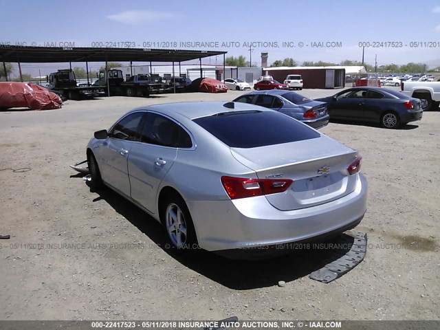 1G1ZB5ST5GF305676 - 2016 CHEVROLET MALIBU LS 银色 照片 3