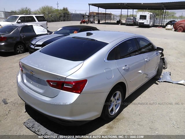 1G1ZB5ST5GF305676 - 2016 CHEVROLET MALIBU LS 银色 照片 4