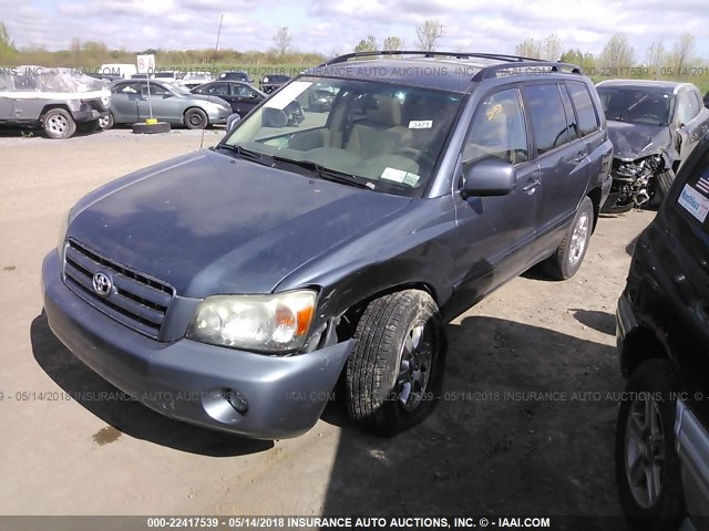 JTEEP21A660158660 - 2006 TOYOTA HIGHLANDER LIMITED BLUE photo 2