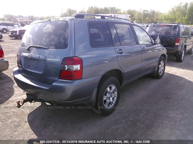 JTEEP21A660158660 - 2006 TOYOTA HIGHLANDER LIMITED BLUE photo 4