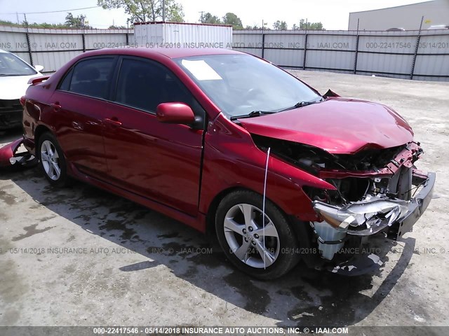 5YFBU4EE8DP165153 - 2013 TOYOTA COROLLA S/LE RED photo 1