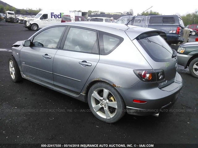 JM1BK143551271294 - 2005 MAZDA 3 HATCHBACK GRAY photo 3