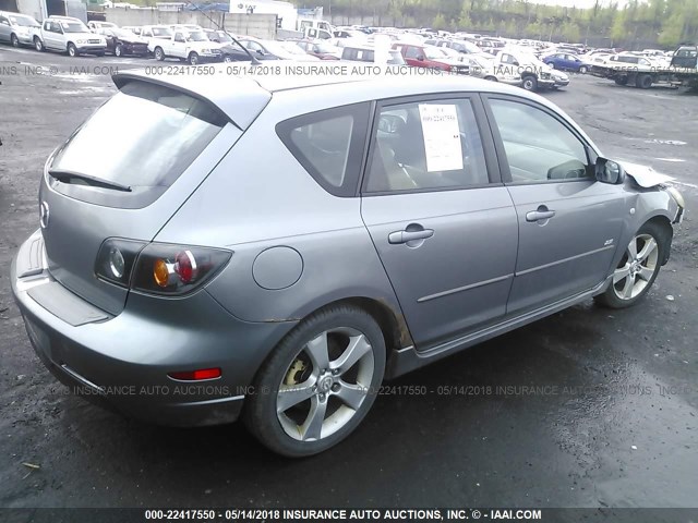 JM1BK143551271294 - 2005 MAZDA 3 HATCHBACK GRAY photo 4