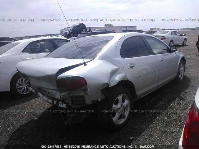 1B3EL46X66N267021 - 2006 DODGE STRATUS SXT SILVER photo 4