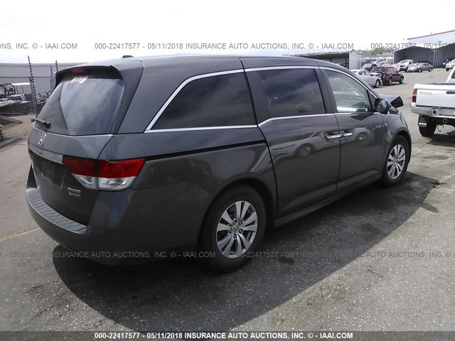 5FNRL5H31GB050282 - 2016 HONDA ODYSSEY SE GRAY photo 4