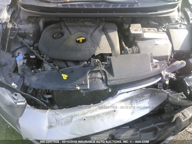 KMHDH4AE8BU125962 - 2011 HYUNDAI ELANTRA GLS/LIMITED GRAY photo 10