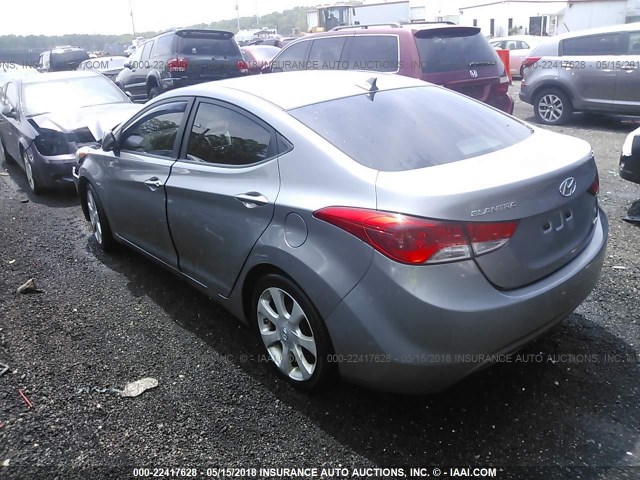 KMHDH4AE8BU125962 - 2011 HYUNDAI ELANTRA GLS/LIMITED GRAY photo 3