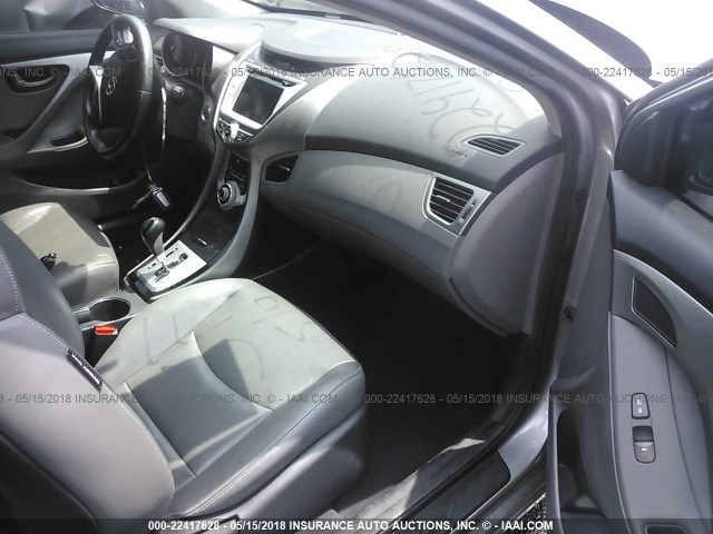 KMHDH4AE8BU125962 - 2011 HYUNDAI ELANTRA GLS/LIMITED GRAY photo 5
