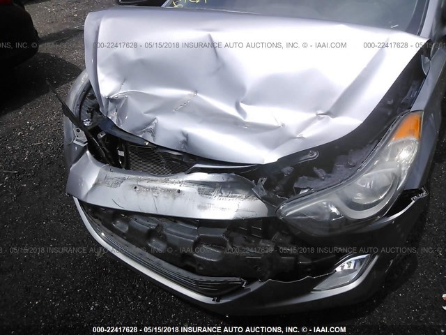 KMHDH4AE8BU125962 - 2011 HYUNDAI ELANTRA GLS/LIMITED GRAY photo 6