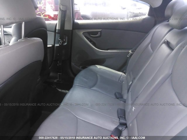 KMHDH4AE8BU125962 - 2011 HYUNDAI ELANTRA GLS/LIMITED GRAY photo 8