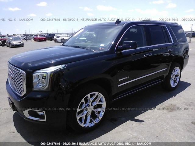 1GKS2CKJXGR432230 - 2016 GMC YUKON DENALI BLACK photo 2