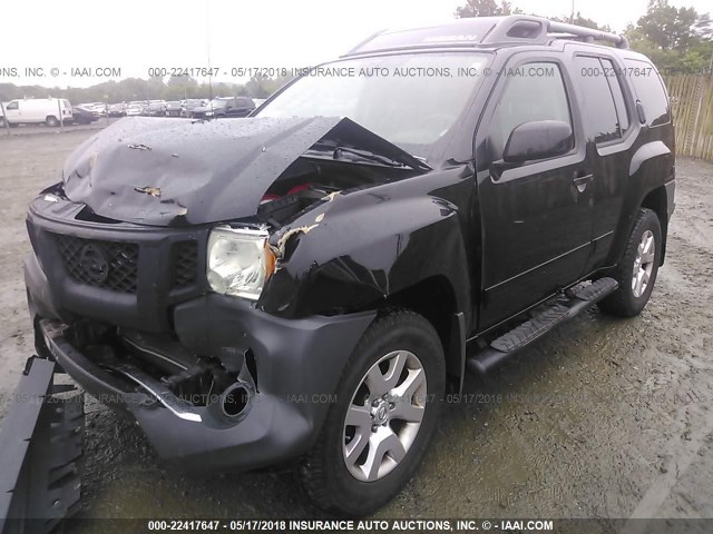 5N1AN0NW8AC520395 - 2010 NISSAN XTERRA OFF ROAD/S/SE BLACK photo 2