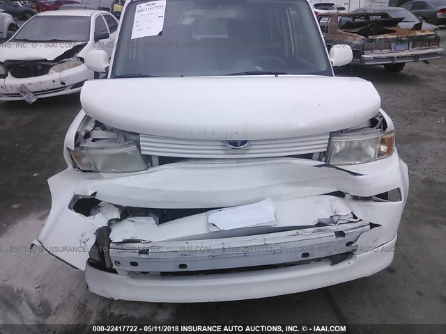 JTLKT324064121361 - 2006 TOYOTA SCION XB WHITE photo 6