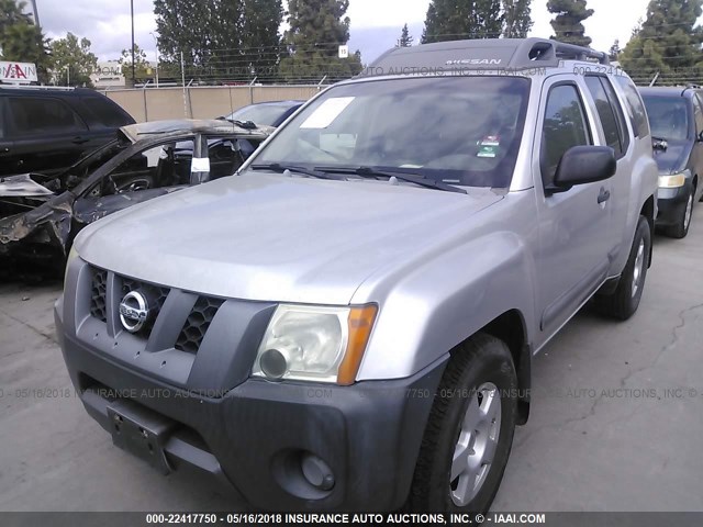 5N1AN08U56C552674 - 2006 NISSAN XTERRA OFF ROAD/S/SE SILVER photo 2