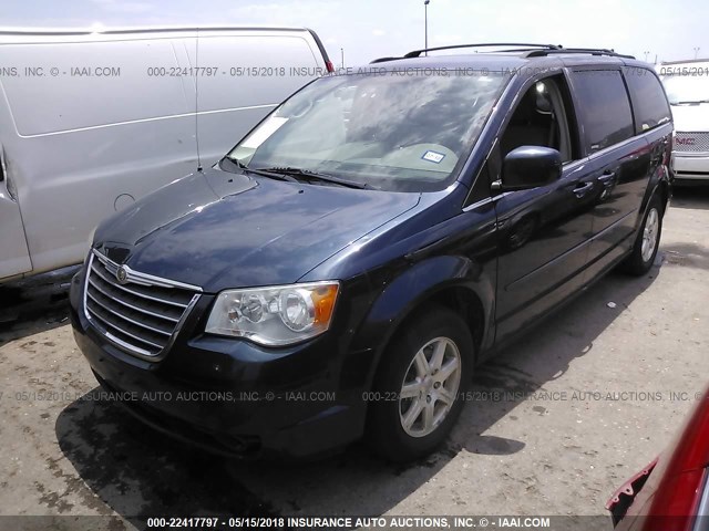 2A8HR54P18R654142 - 2008 CHRYSLER TOWN & COUNTRY TOURING BLUE photo 2