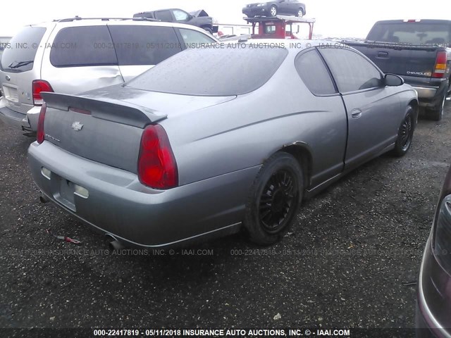 2G1WN161169309162 - 2006 CHEVROLET MONTE CARLO LTZ GRAY photo 4