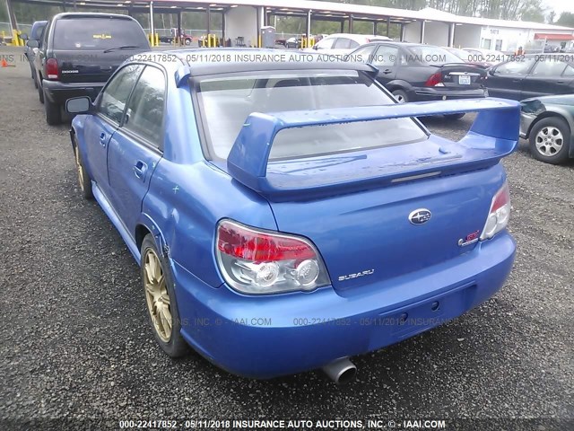 JF1GD70666L510432 - 2006 SUBARU IMPREZA WRX STI BLUE photo 3