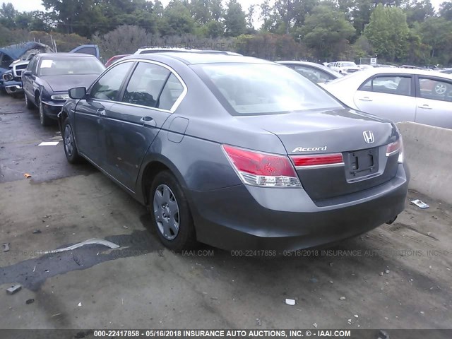 1HGCP2F78BA064343 - 2011 HONDA ACCORD EX GRAY photo 3