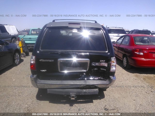 JT3GN86R020222050 - 2002 TOYOTA 4RUNNER SR5 BLACK photo 6