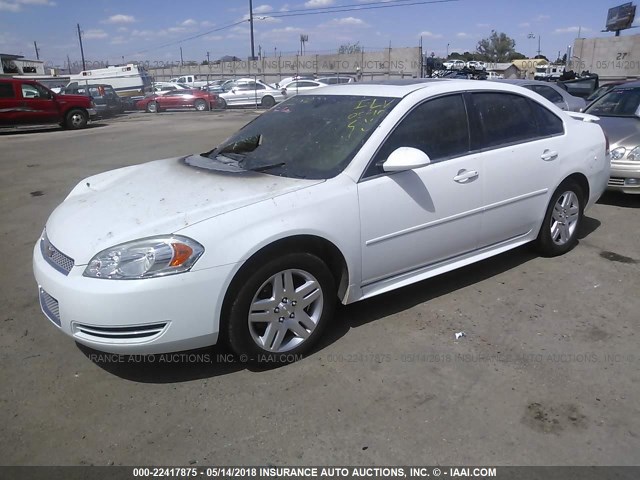 2G1WB5E34E1125740 - 2014 CHEVROLET IMPALA LIMITED LT WHITE photo 2