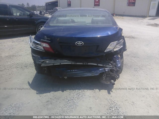 4T1BE46K19U299249 - 2009 TOYOTA CAMRY SE/LE/XLE BLUE photo 6