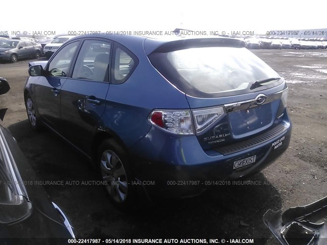 JF1GH6A63AH808767 - 2010 SUBARU IMPREZA 2.5I BLUE photo 3