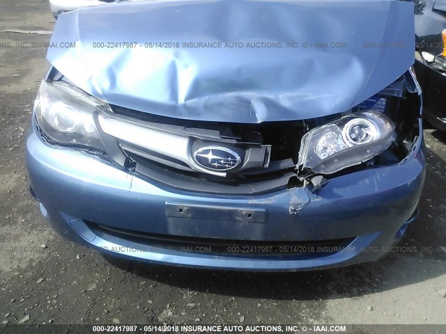 JF1GH6A63AH808767 - 2010 SUBARU IMPREZA 2.5I BLUE photo 6