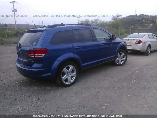 3D4PG5FV5AT117493 - 2010 DODGE JOURNEY SXT BLUE photo 4