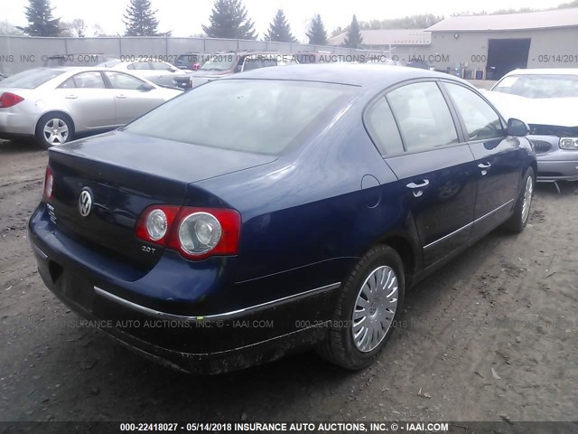 WVWAK73C16P056400 - 2006 VOLKSWAGEN PASSAT 2.0T/2.0T VALUE BLUE photo 4