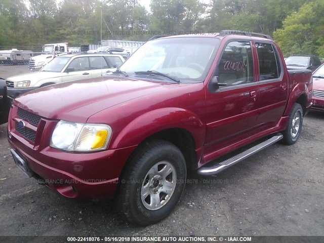 1FMDU77K84UA82625 - 2004 FORD EXPLORER SPORT TR  RED photo 2