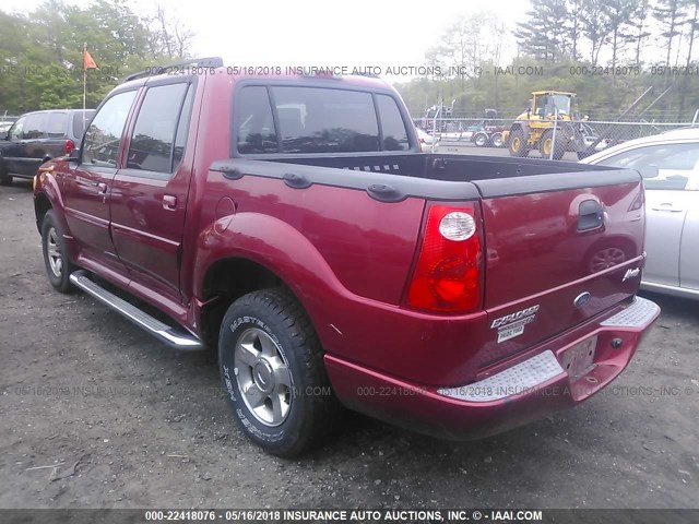 1FMDU77K84UA82625 - 2004 FORD EXPLORER SPORT TR  RED photo 3