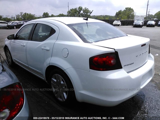 1B3BD4FB2BN579013 - 2011 DODGE AVENGER EXPRESS WHITE photo 3