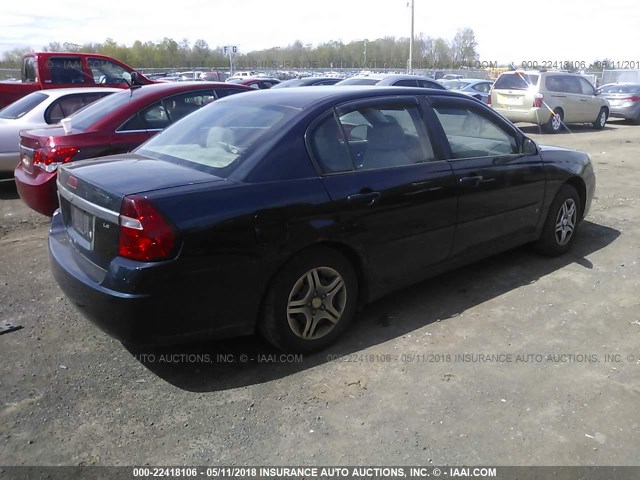 1G1ZS51F86F278287 - 2006 CHEVROLET MALIBU LS 蓝色 照片 4