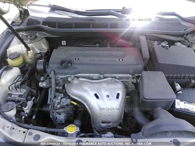 4T1BE46K98U765508 - 2008 TOYOTA CAMRY CE/LE/XLE/SE GOLD photo 10