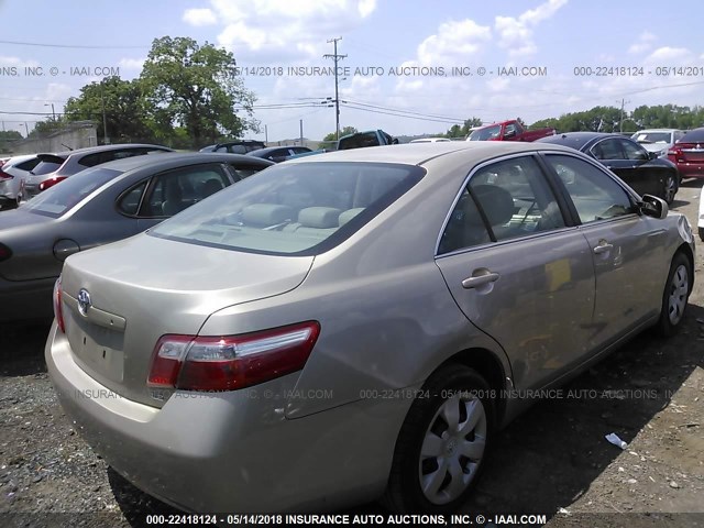 4T1BE46K98U765508 - 2008 TOYOTA CAMRY CE/LE/XLE/SE GOLD photo 4