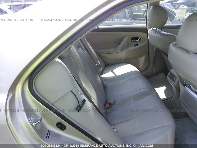 4T1BE46K98U765508 - 2008 TOYOTA CAMRY CE/LE/XLE/SE GOLD photo 8