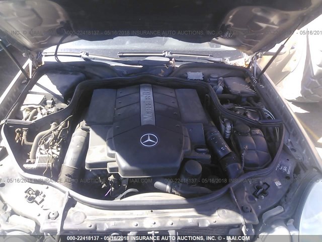 WDBUF70J14A446982 - 2004 MERCEDES-BENZ E 500 SILVER photo 10