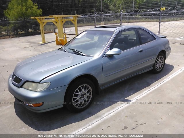 19UYA2259XL002554 - 1999 ACURA 3.0CL BLUE photo 2