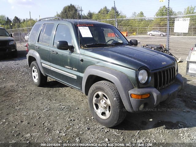 1J4GL48K52W174269 - 2002 JEEP LIBERTY SPORT 绿色 照片 1