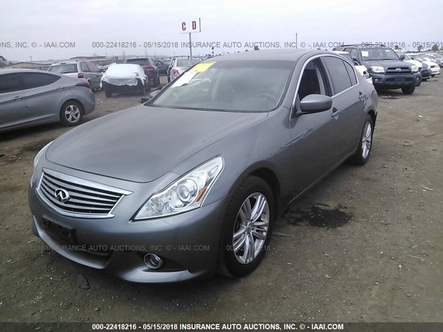 JN1CV6AP6CM628643 - 2012 INFINITI G37 SPORT GRAY photo 2