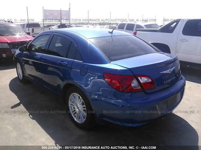 1C3LC56K58N300744 - 2008 CHRYSLER SEBRING TOURING BLUE photo 3